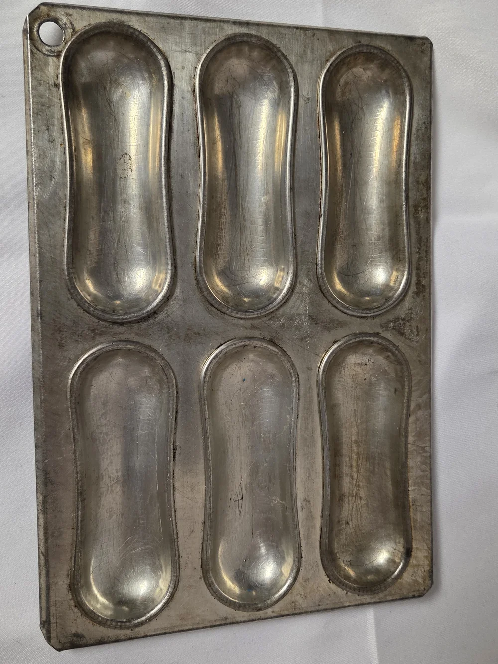 Vintage Tin Lady Finger Mold - 8 Sections